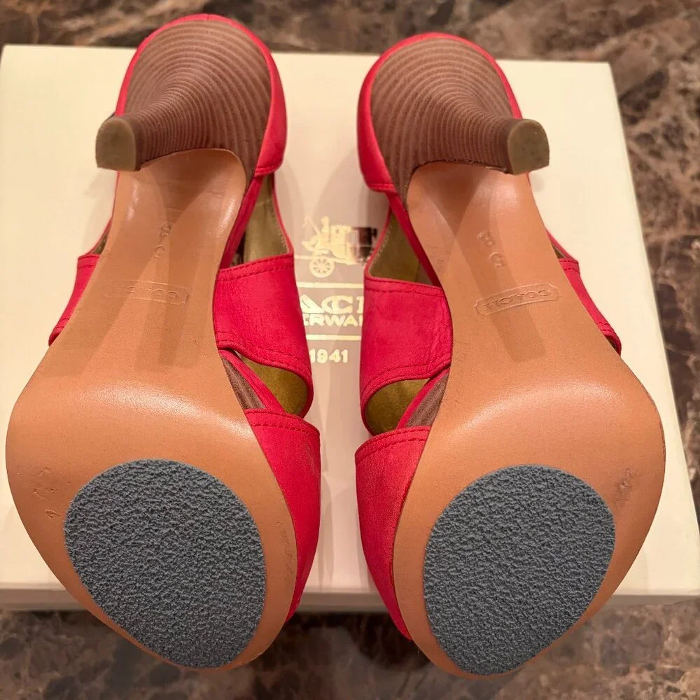Coach Adelle Nubuck Blossom Colored Platform Heels (Size 5) - Picture 13 of 15